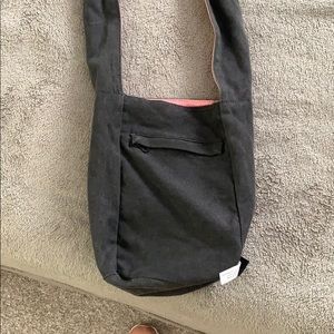 Kavu pink and grey reversible bucket tote bag